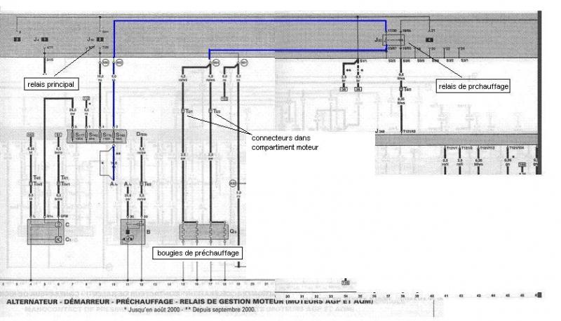 Schema electrique relais prechauffage