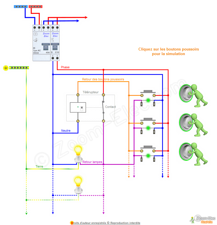 Schema electrique minuterie lampe
