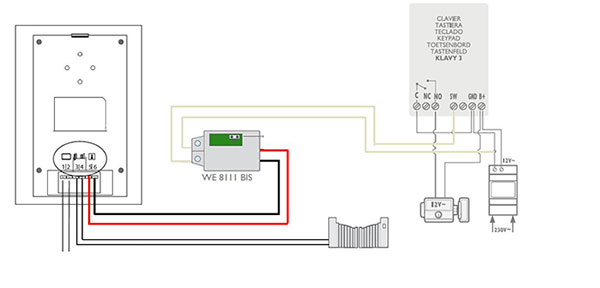 Schema de branchement gache electrique