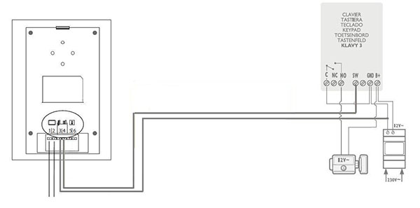Schema gache electrique digicode