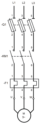 Schema electrique disjoncteur moteur