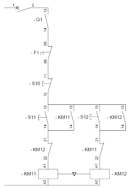 Schema electrique un sens de marche