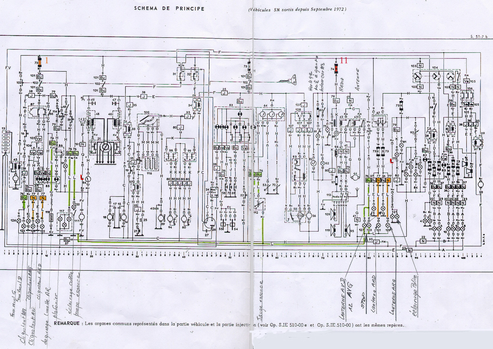 Schema electrique citroen cx