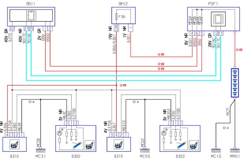 Schema electrique 407 sw
