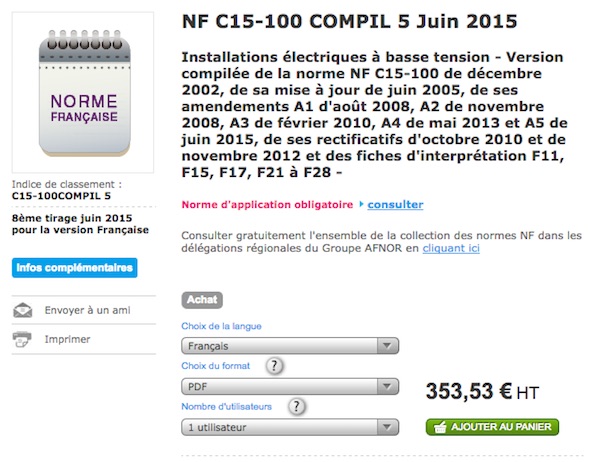 Norme electrique nfc 15100
