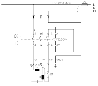 Schema electrique moteur scie circulaire