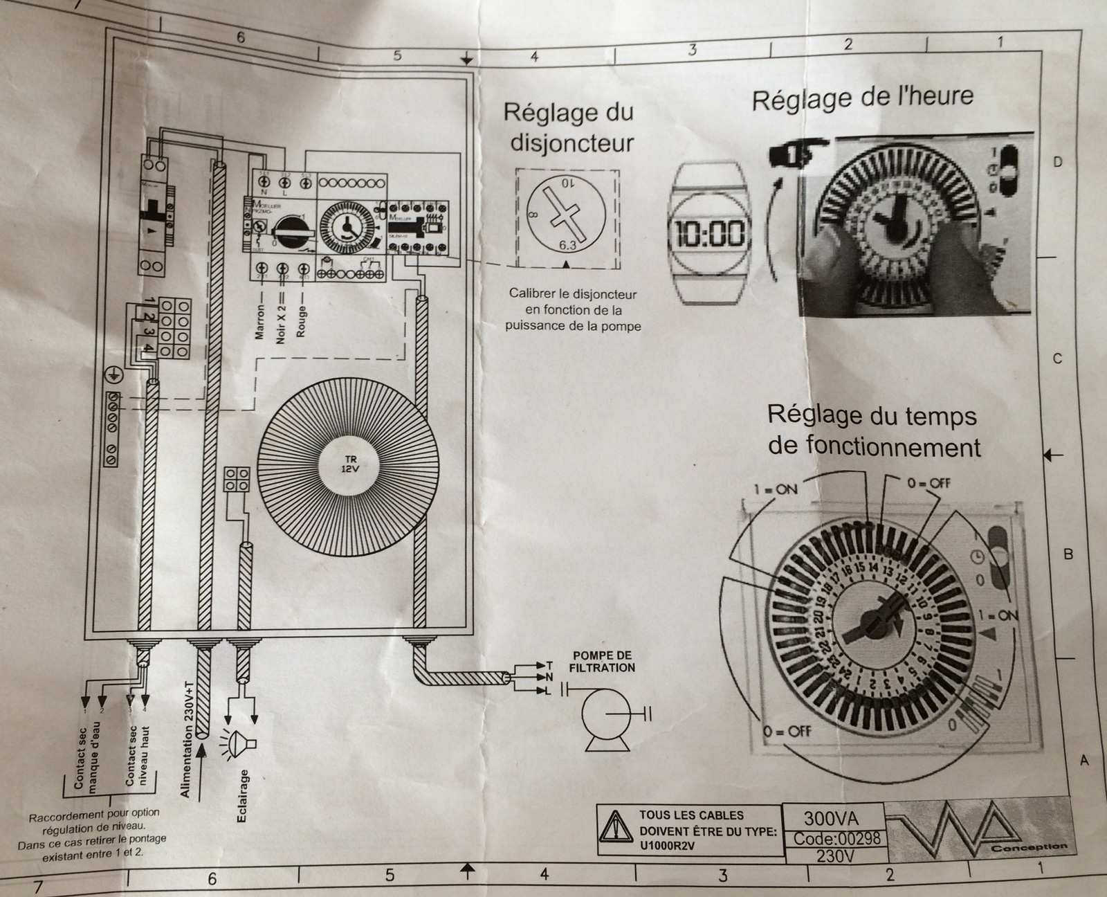 Schema boitier electrique pour piscine