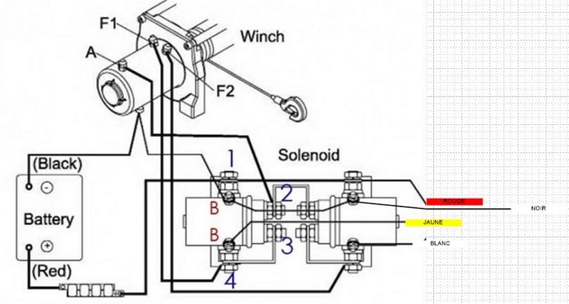 Schema electrique relais treuil
