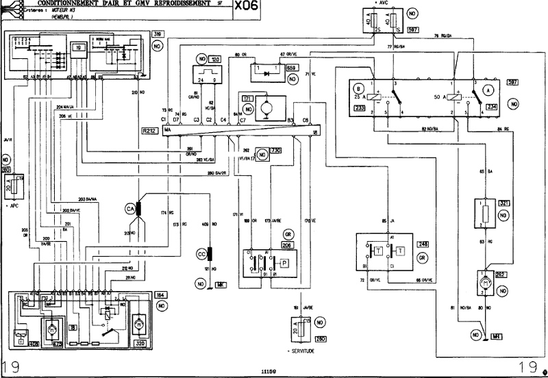 Schema electrique climatisation 206