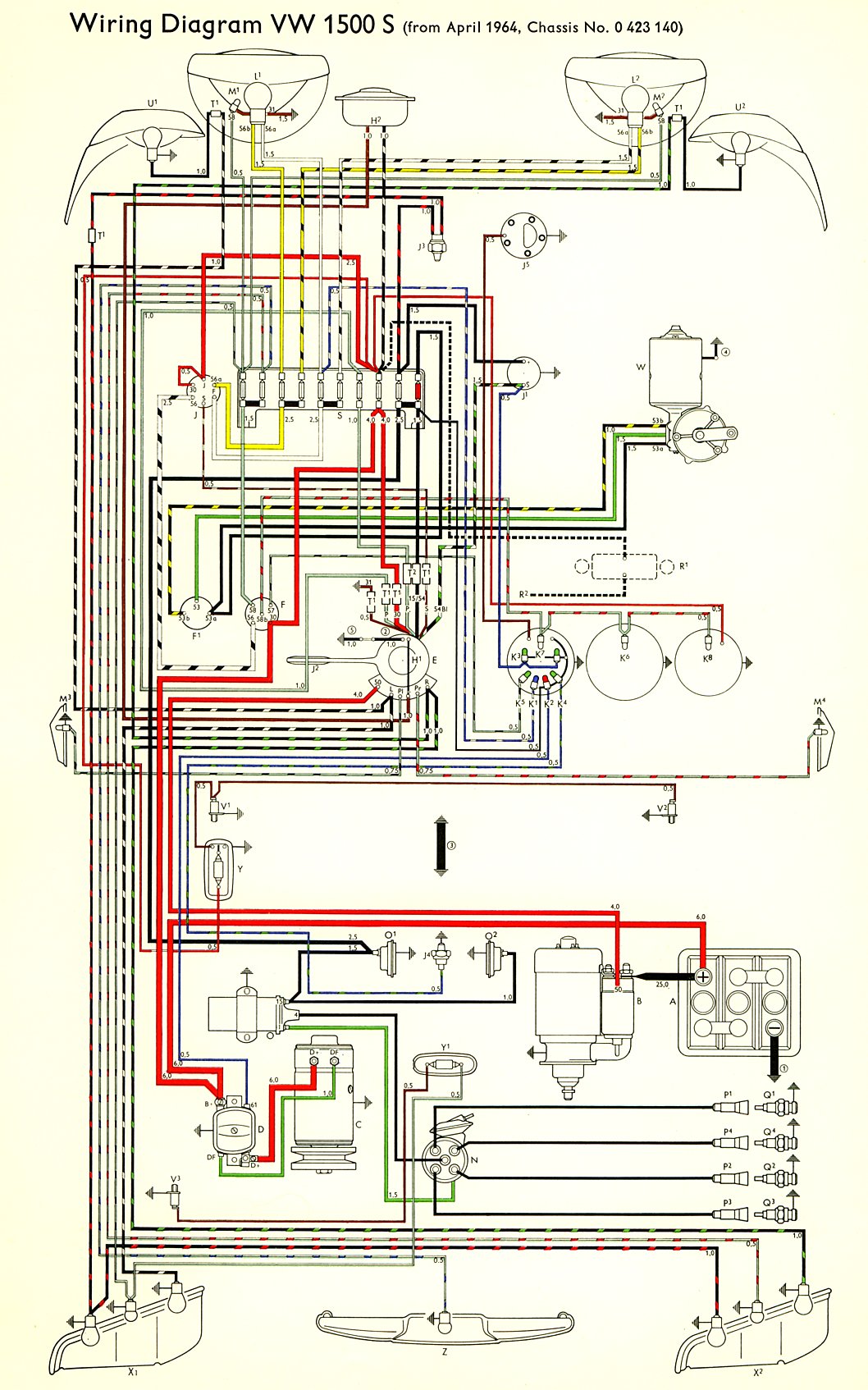 Schema electrique coccinelle 6 volts