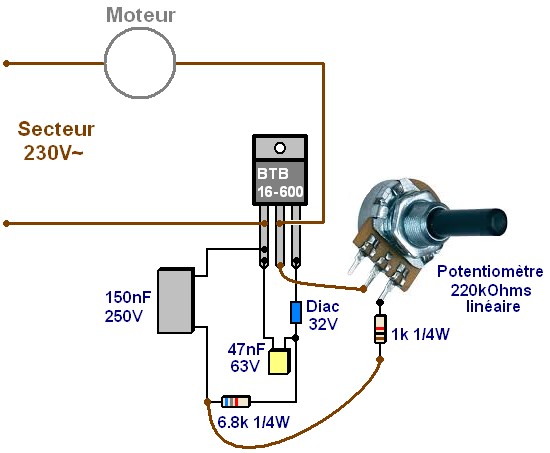 Schema electrique moteur variateur