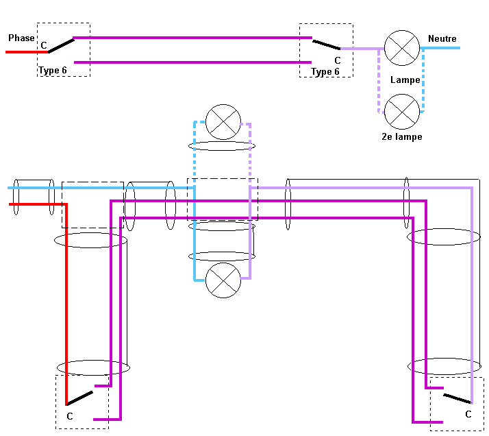 Schema electrique minuterie cage d'escalier