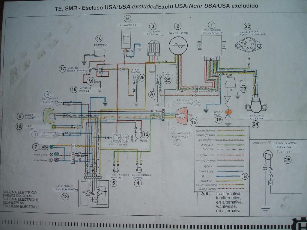 Schema electrique husqvarna 250 te
