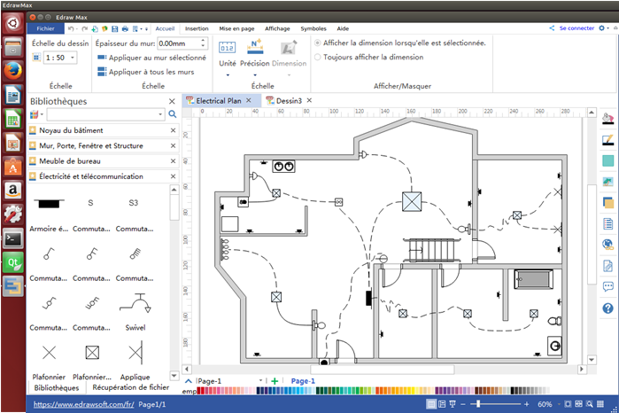 Faire schema electrique avec visio