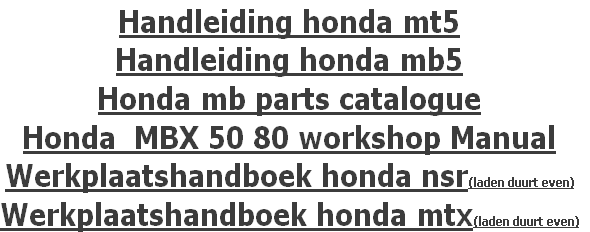 Honda mtx 50 schema electrique