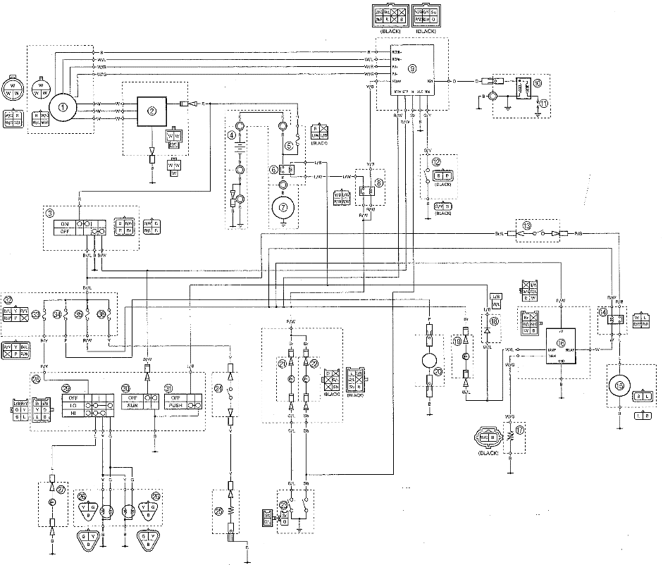 Schema electrique yamaha rhino 660