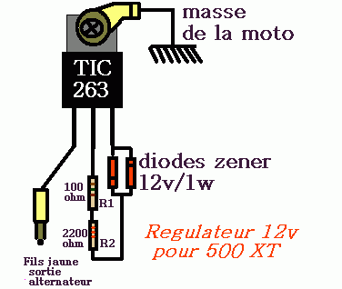 Schema electrique regulateur tension