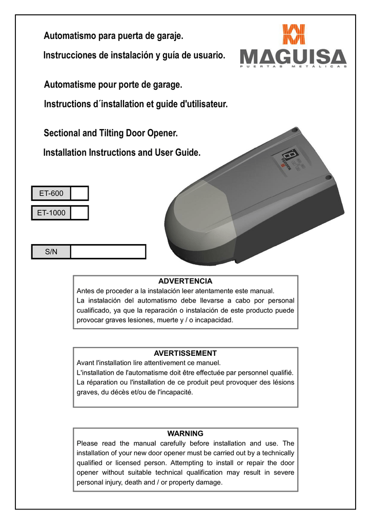 Moteur de porte de garage maguisa