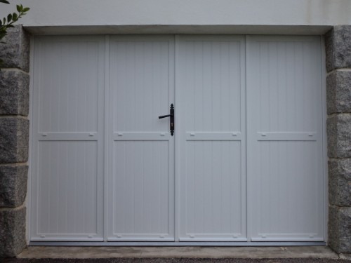 Porte de garage pvc blanc