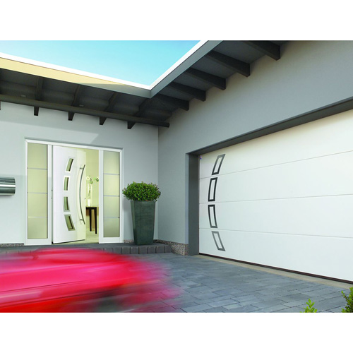 Porte de garage et porte d'entrée assorties