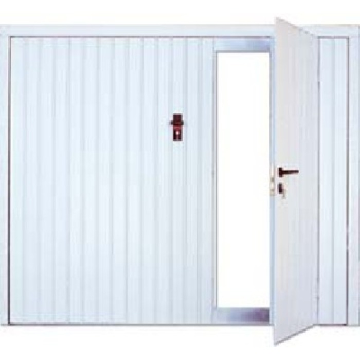 Porte de garage basculante avec portillon a droite