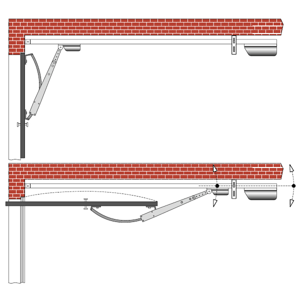 Adaptateur pour porte de garage semi-debordante