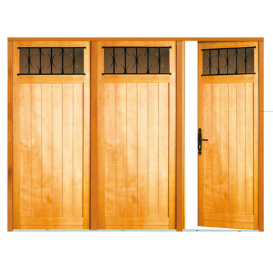 Porte de garage avec lucarne