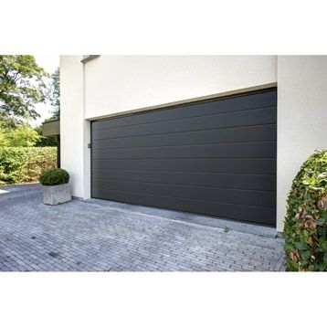 Leroy merlin porte de garage sectionnelle gris anthracite