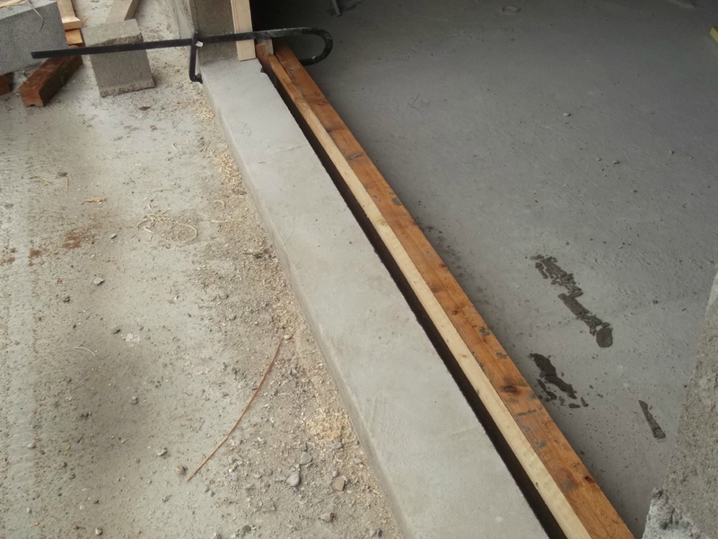 Seuil beton porte de garage