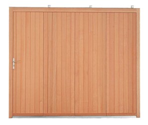 Porte de garage accordeon bois
