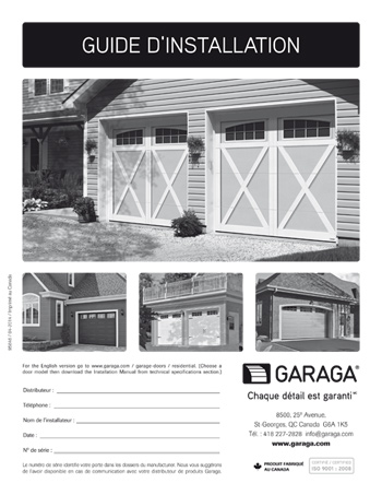 Porte de garage garaga installation