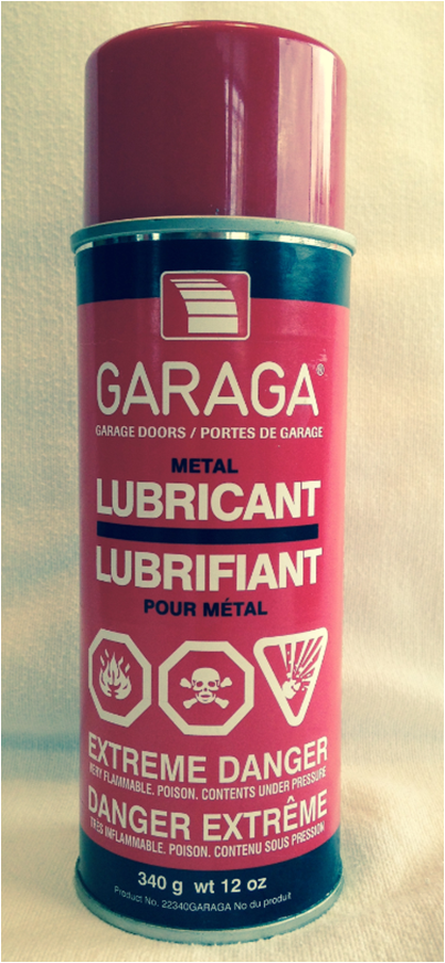 Lubrifiant porte de garage