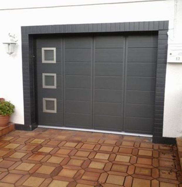 Porte de garage en alu coulissante
