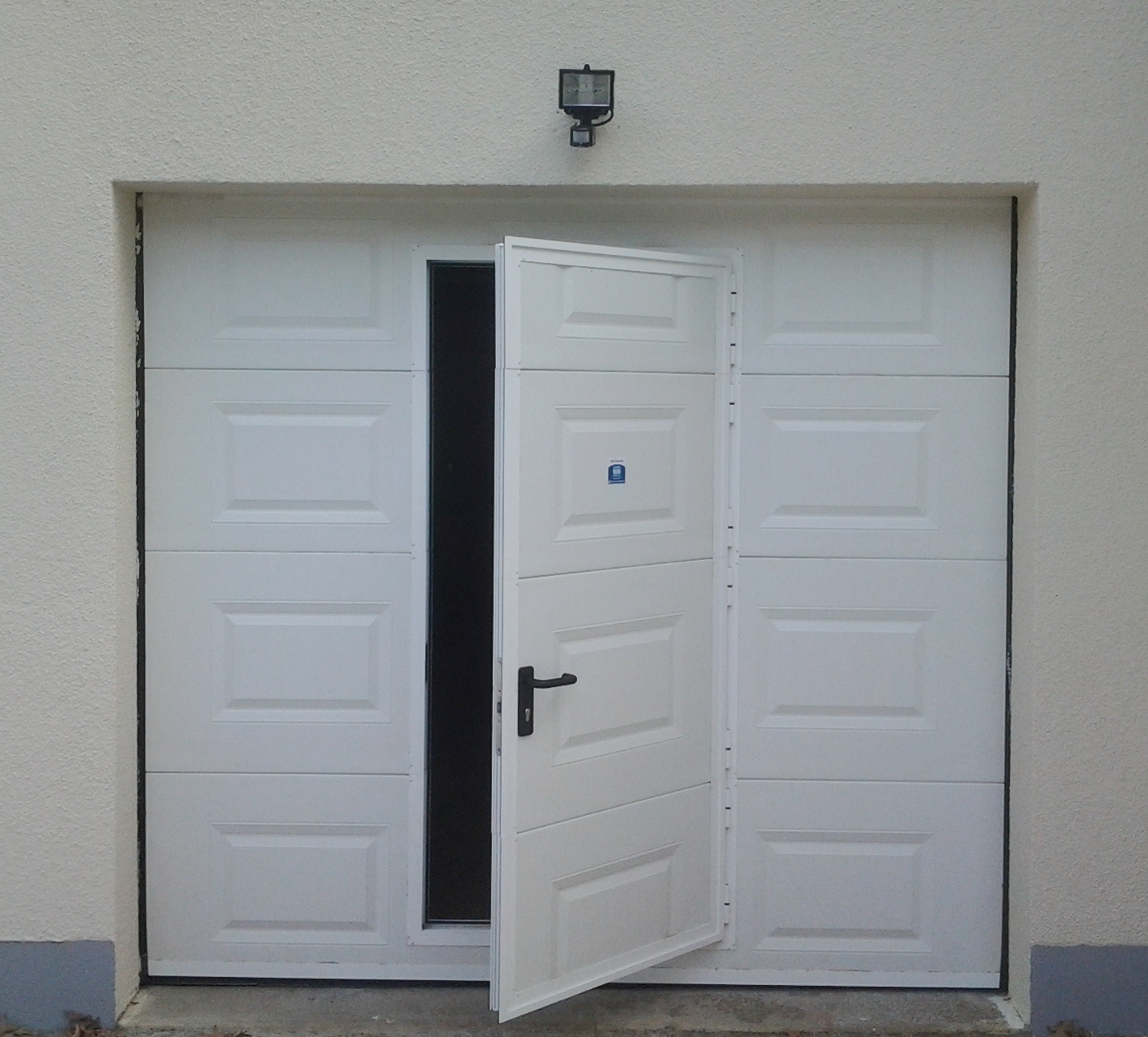 Porte de garage sectionnelle avec portillon pas cher
