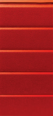 Porte de garage sectionnelle rouge
