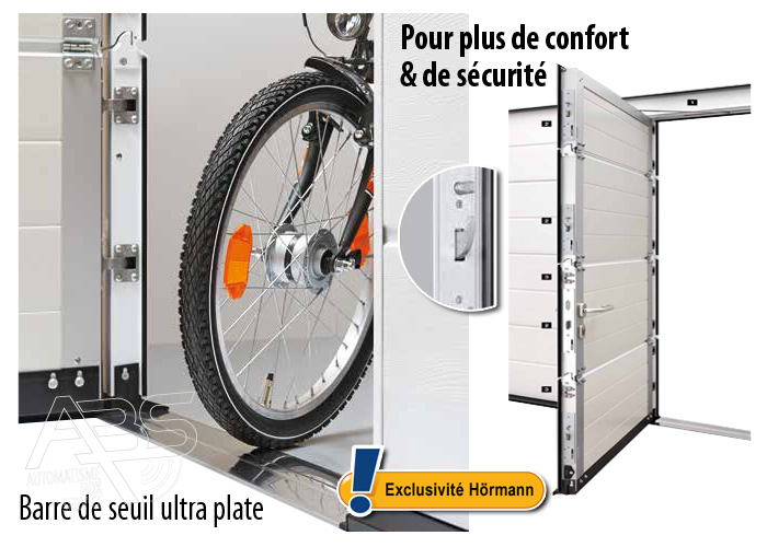 Montage porte de garage sectionnelle hormann avec portillon