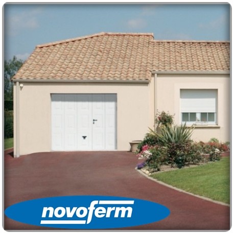 Porte de garage basculante avec portillon motorisée noviso