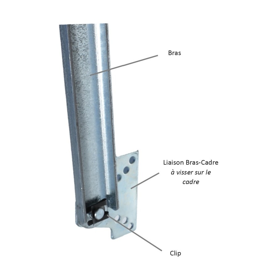 Bras pour porte de garage basculante
