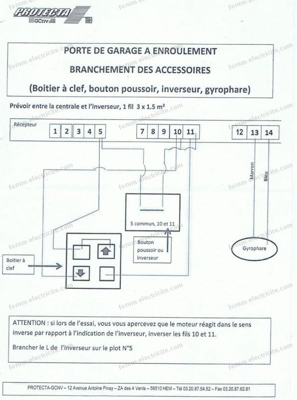 Interrupteur porte de garage electrique