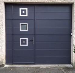 Porte de garage electrique avec porte intégrée