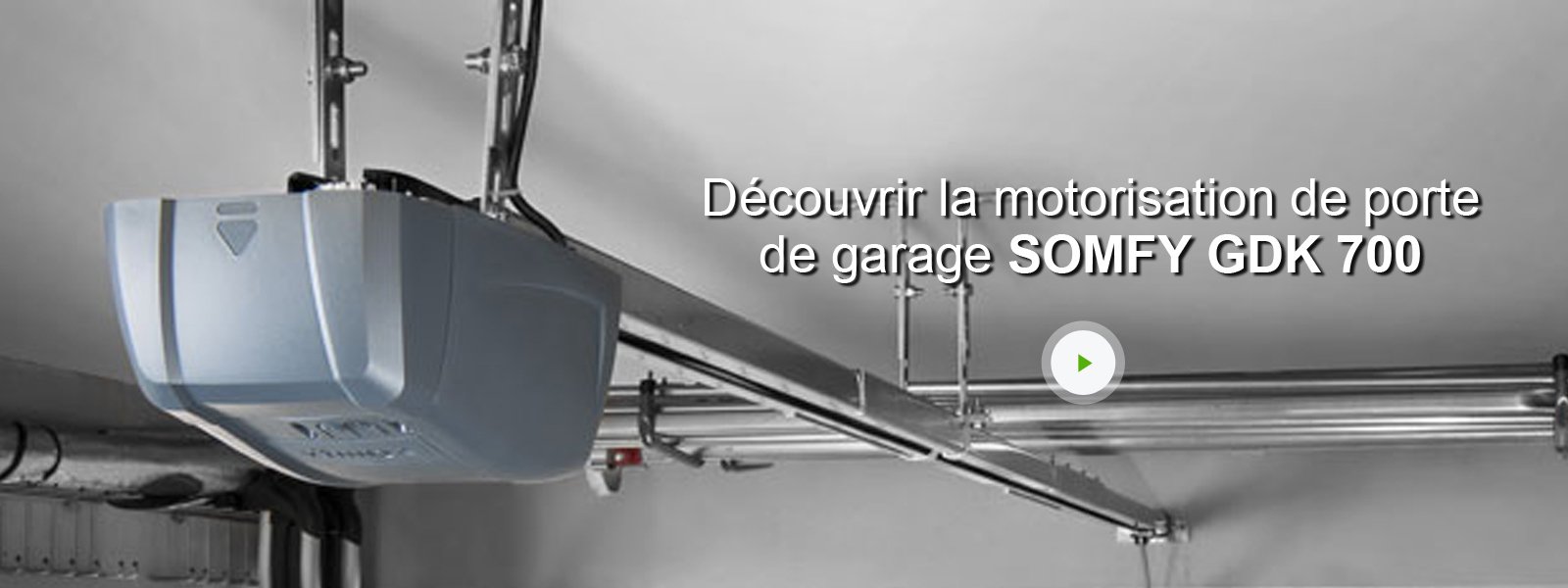 Porte de garage sectionnelle motorisée somfy