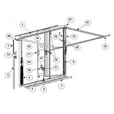 Armature porte de garage basculante