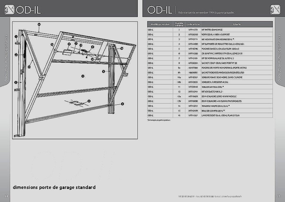 Dimension de porte de garage standard