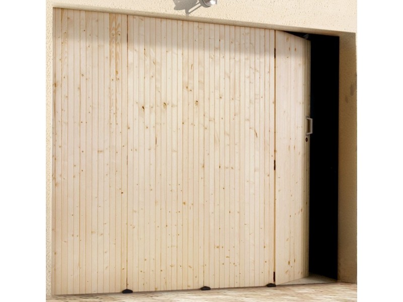Porte de garage pvc coulissante sans hublots