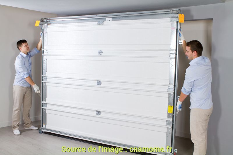 Montage porte de garage sectionnelle columbia
