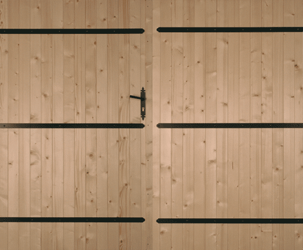 Plan de porte de garage en bois