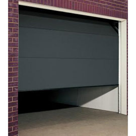 Porte de garage enroulable avec hublot