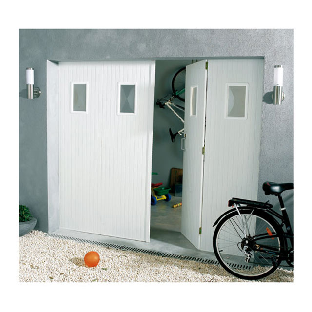 Porte de garage double battant pvc