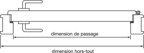 Porte de garage sectionnelle dimension hors tout