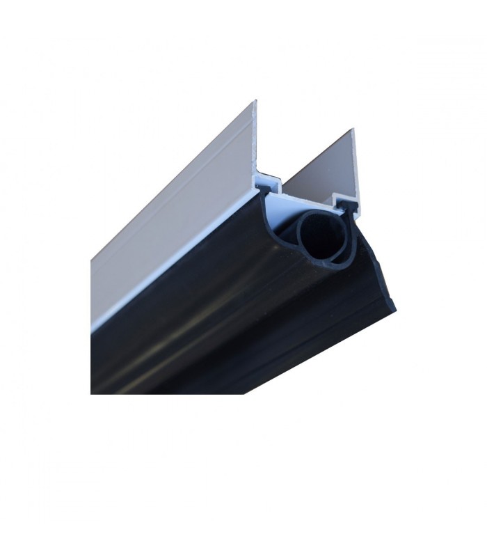 Bas de porte de garage lèvre à visser noir 250cm